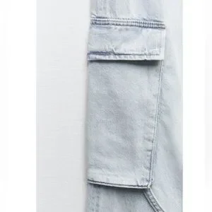 Zara | Jeans | Zara Mid Rise Trf Cargo Jeans | Poshmark